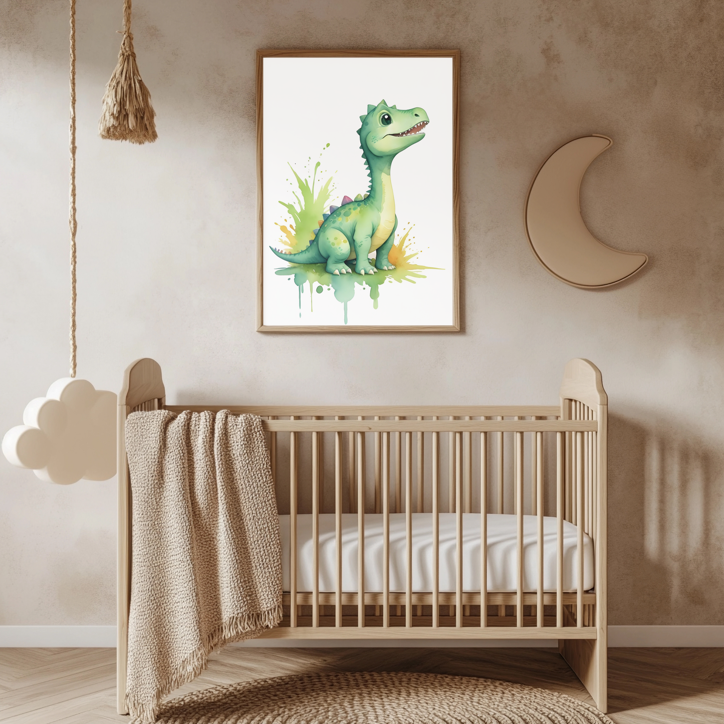 Baby Dinosaur Nursery Wall Art Print