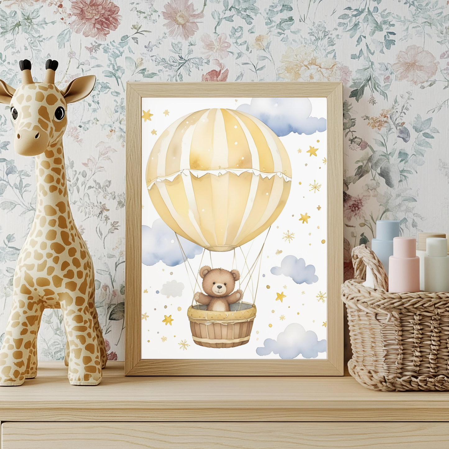 Hot Air Balloon Nursery Wall Art Print