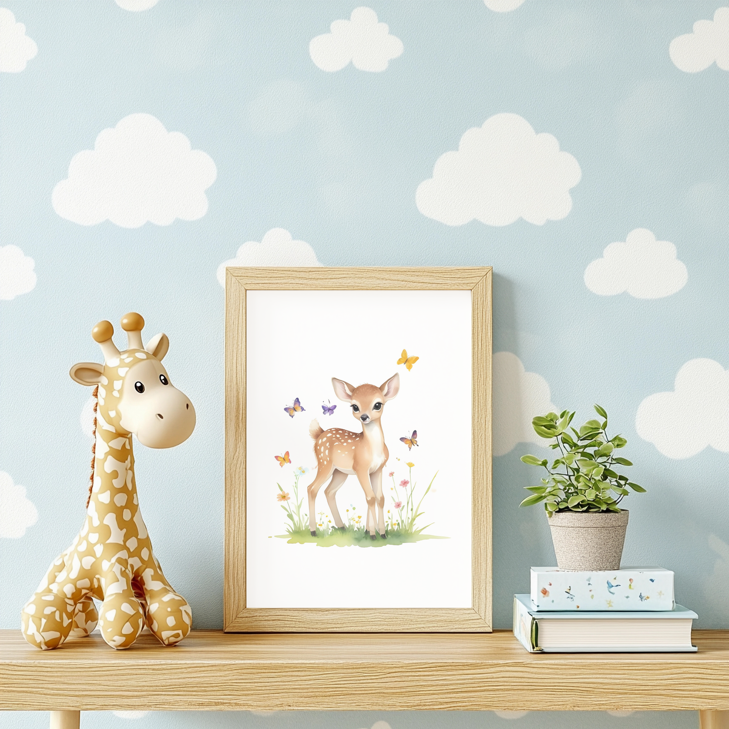 Baby Deer Nursery Wall Art Print