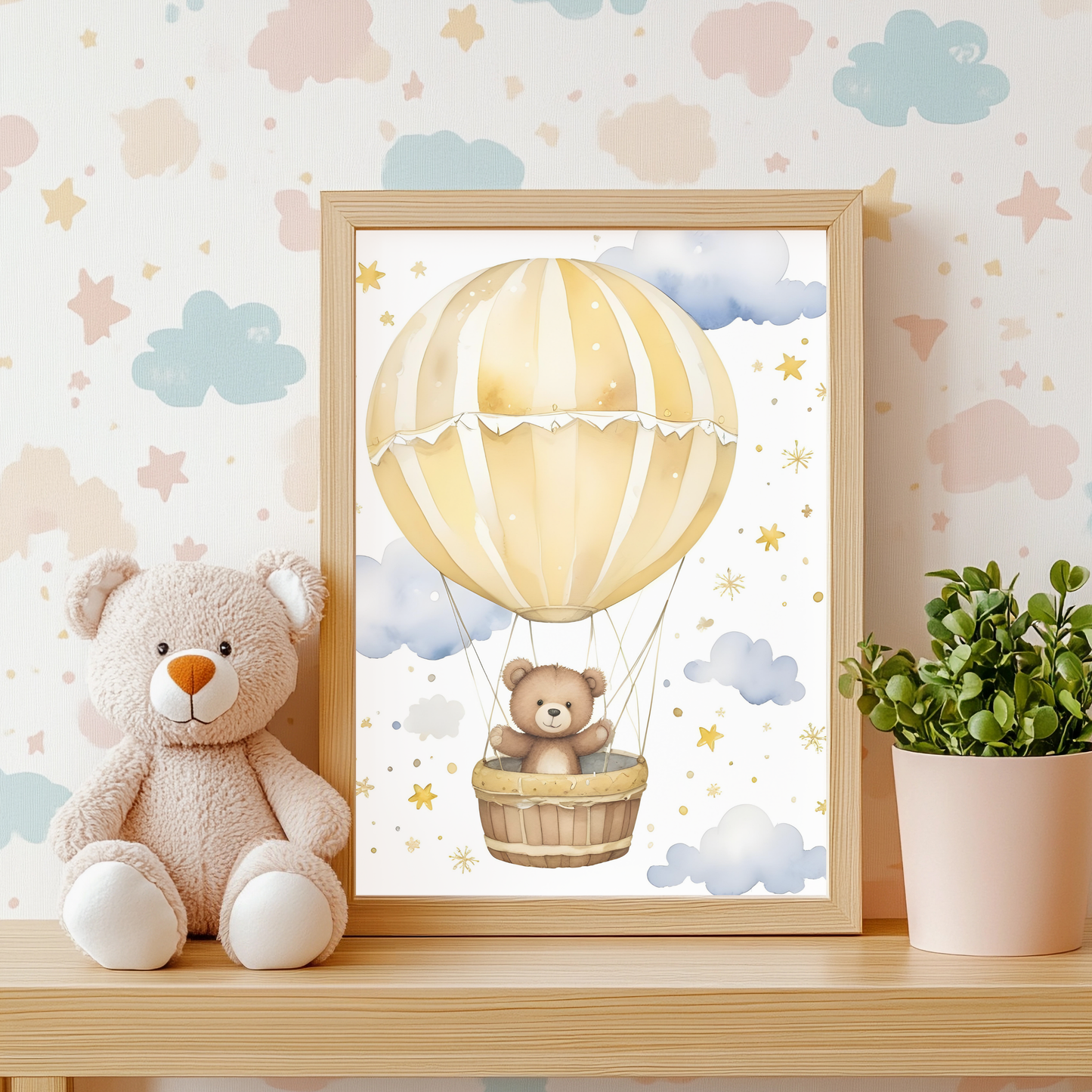 Hot Air Balloon Nursery Wall Art Print