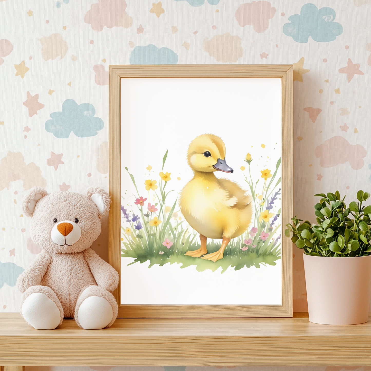 Baby Duckling Nursery Wall Art Print