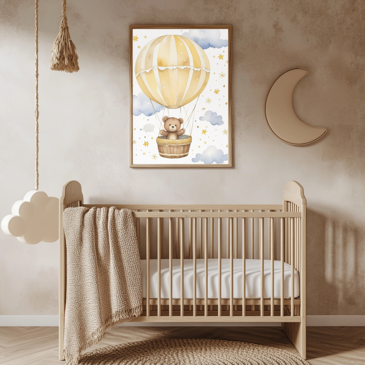 Hot Air Balloon Nursery Wall Art Print