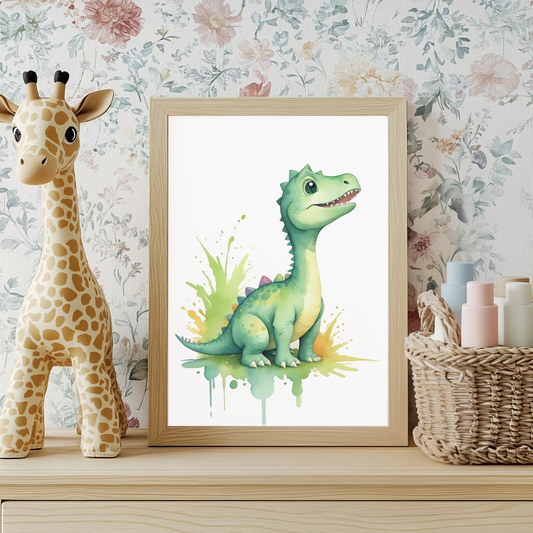Baby Dinosaur Nursery Wall Art Print